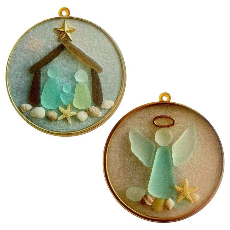 Clear Angel Figurine Hanging Decors Durable Acrylic Christmas Trees Ornament With Secure Hanging Loop