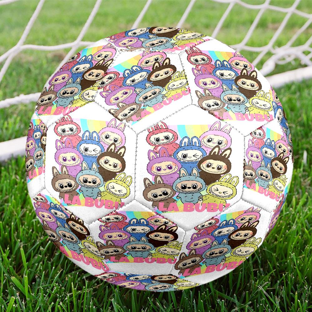 Labubu Print Size 5 Soccer Ball, Standard Match Football for Sports Game and Team Practice, Ideal Gift for Soccer Fans