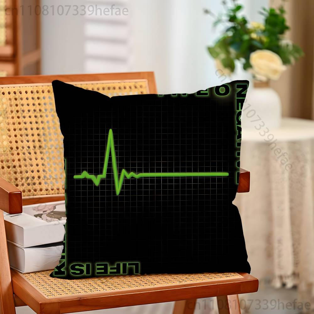 TType O NNegative Pillow Case Plush Pillow Cases Home Decoration Pillow Cover for Sofa Bed Chair Living Room