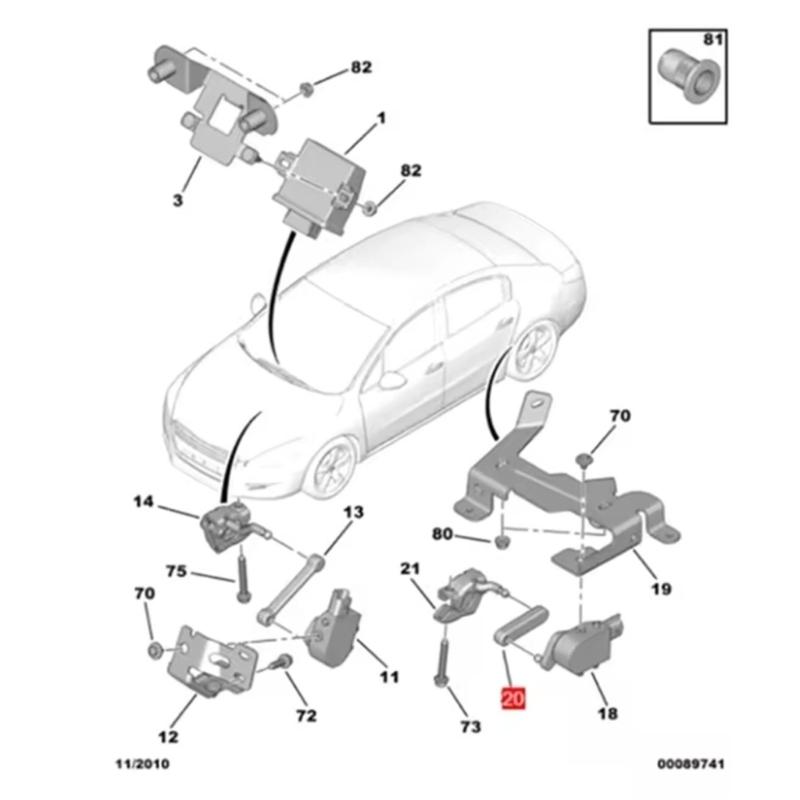 Metal Steering Sensor Linkage With High Accuracy Optimally Steering Response For 508 W23 Improved Driving Safety 5273E2