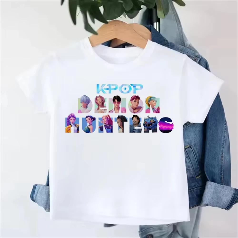 Anime Derpy Tiger Kpop Demon Hunters Shirt for Kids Baby Girl Men Women T Shirt Cute Tiger Cartoon Clothes Hot Movie Print Soft