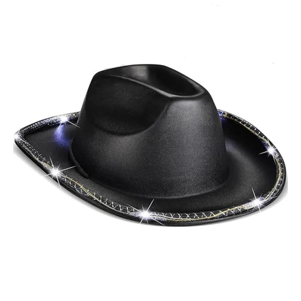 Composite Light Up Cowgirl Hat Comfortable Cowboy Hat Durable Space Cowgirl Hat  Outdoor