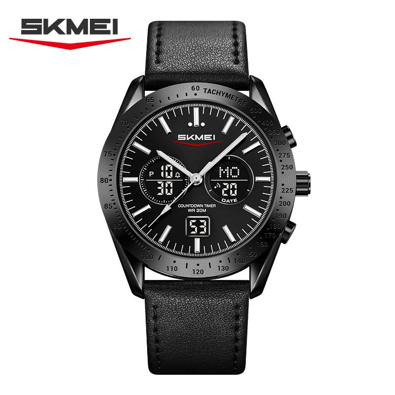 SKMEI 2503 Reloj Hombre New Luxury Business Men's Sports Digital Watch Dual Display Waterproof Electronic Multifunctional Clock