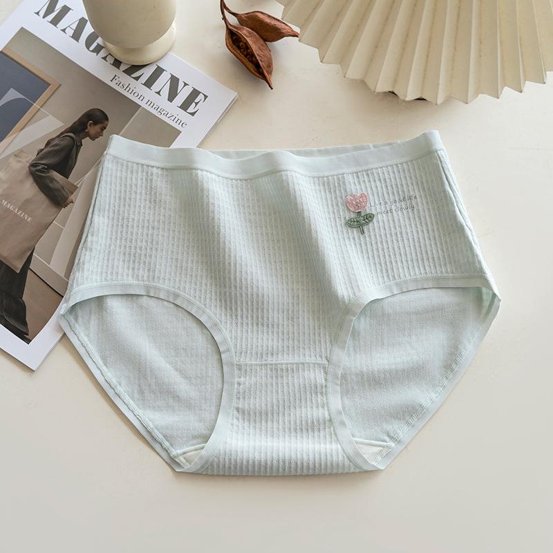 Big Size Female Summer Pure Cotton A Class Baby Cotton Middle Waist No Scar 10A Antibacterial Briefs