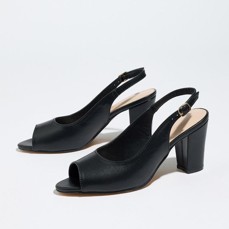 Women S European Style Open Toe Chunky High Heel Sandals Plus Size
