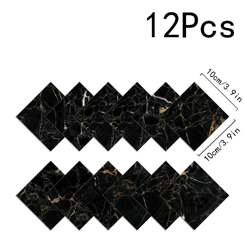 12 buc./set tapet faux autocolant de perete pentru sufragerie, baie, decorarea casei, faianta de marmura, rezistenta la apa