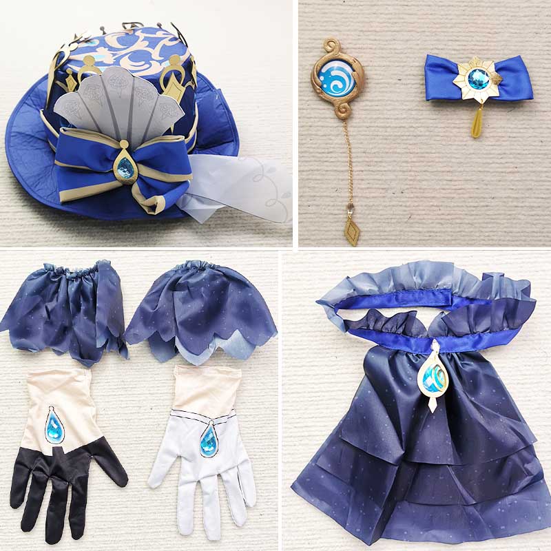 Furina Cosplay Kostüm Furina De Fontaine Focalors Cosplay Outfits Mit Hut Für Anime Comic Con