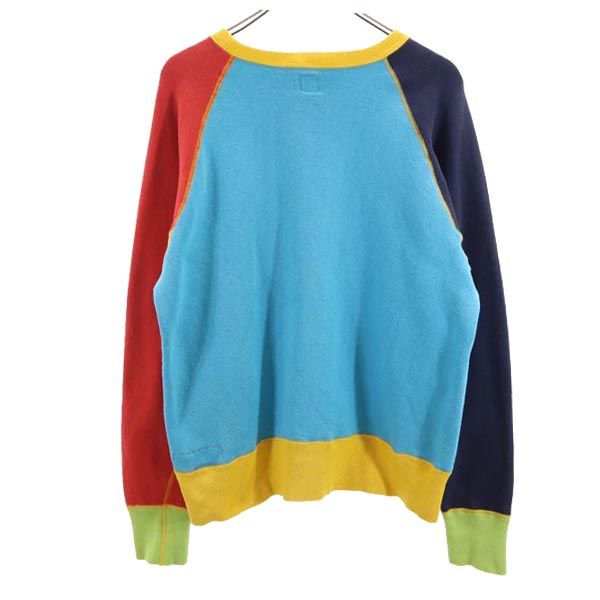 HUMAN MADE Crazy pattern Long sleeve sweat trainer S Blue Back brushed Men's Used