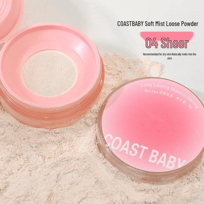 Coast Baby Soft Mist Loose Powder | Long-Lasting, Lightweight, Oil-Control, Matte, Waterproof, Sweatproof, Sensitive Skin-Friendly Concealer.