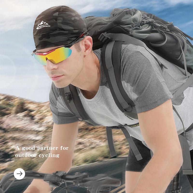 Ice Silk Quick Drying Hat Men Outdoor Cycling Cap Summer Sunscreen Sport Bicycle Male Skull Caps Breathable Brimless Caps