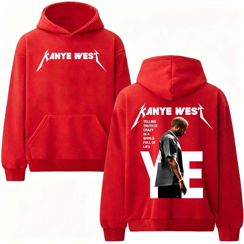 Hanorac Kanye West Spunând Adevărul Este Nebunie Într-o Lume Plină de Minciuni Hanorac Bărbați Femei Hanorace Supradimensionate Pulovere