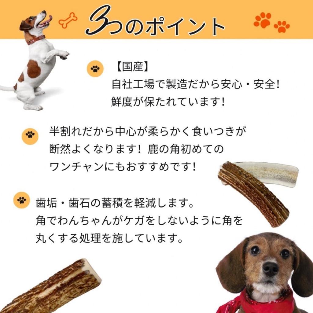 Pet Food Research Institute Deer Small Medium Large Heat Dog Chew Domestic Deer Toothpaste Dental Half Split Set of 2 for Large [Domestic,