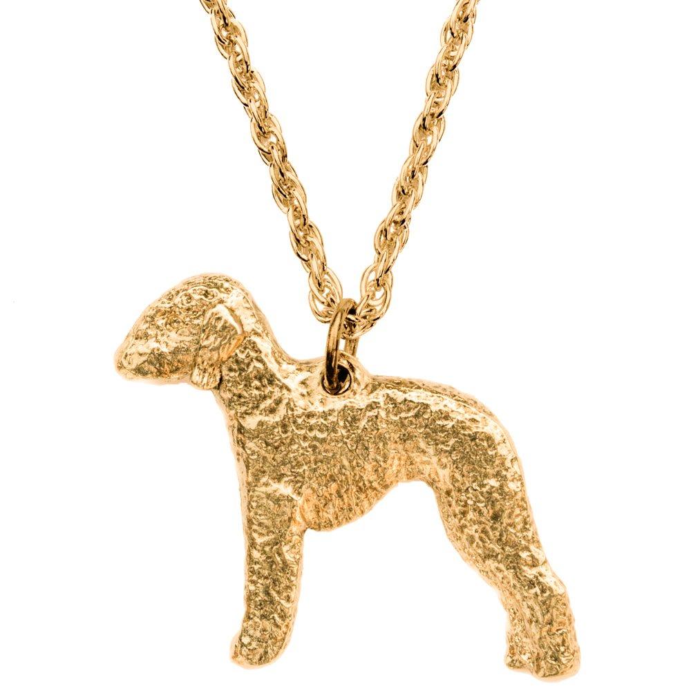 Bedlington Terrier, British-made Art Dog Pendant Necklace Collection