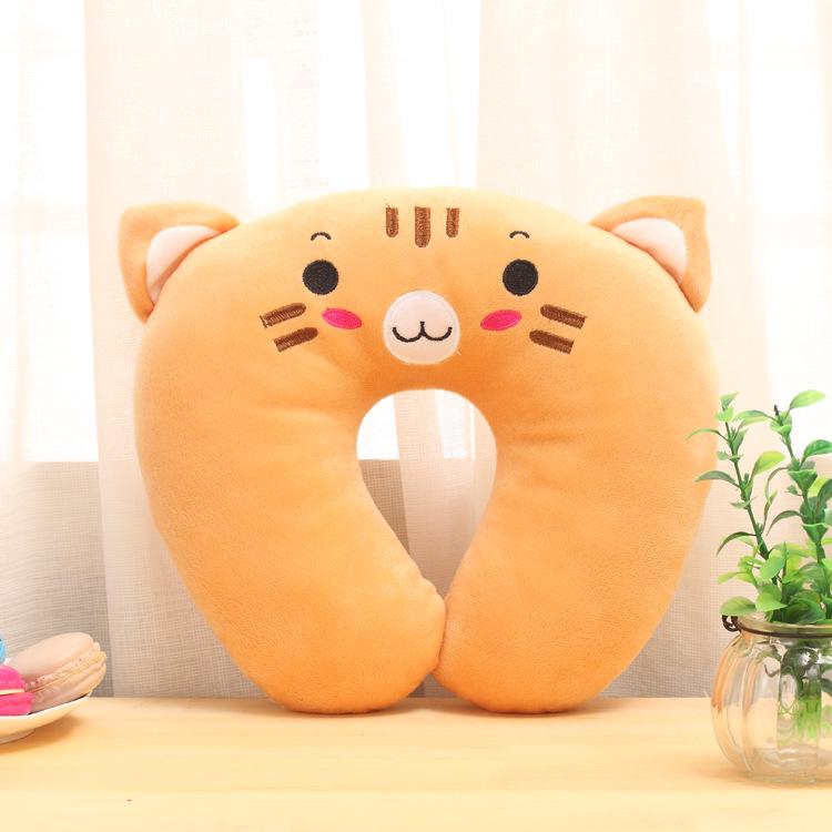 Creativo simpatico animale panda gatto orso peluche a forma di U cuscino cervicale colonna cervicale collo viaggio portatile casa ufficio per bambini adorabile