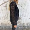 2025 Spring/Summer European & American Women's Fashion Lace Blouse Suit - Trendy Casual Solid Color