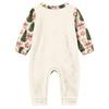 Matching Family Christmas Print Pajamas Set Long Sleeve Top and Pants Loungewear for Adults and Kids