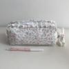High Quality Lace Floral Pattern Pen Bag Zipper Design Large Capacity Pencil Case Stationery Organizer School Office
