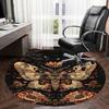 1PC Butterfly Flowers Non-Slip Floor Round carpet, Office, family, bedroom, Large Area Rug Indoor Rugs,  Durable Polyester-L0350