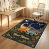Dinosaur Theme Crystal Velvet Rug Personalized Custom Name Text Soft Floor Mat Home Decor