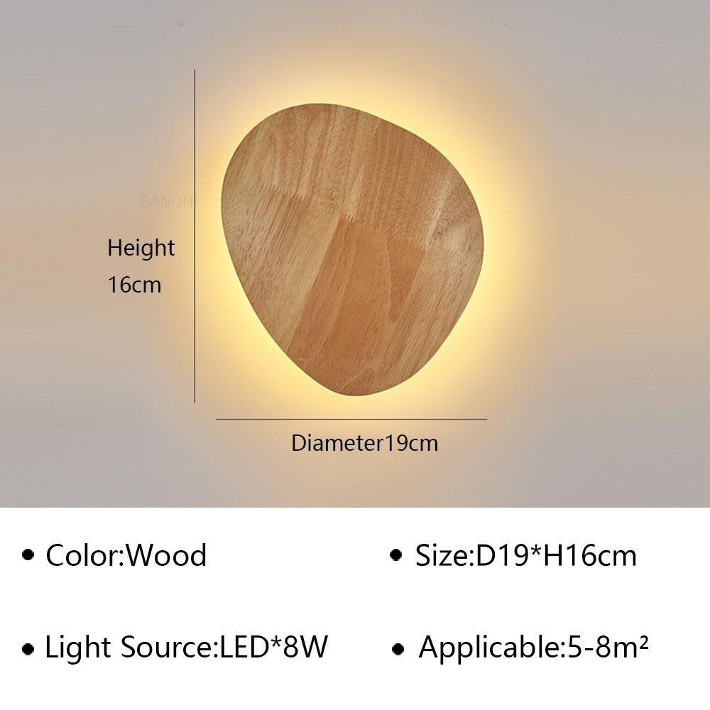 

Светодиодный деревянный настенный светильник круглый овальный для детской спальни прохода кафе бар лестница внутреннее домашнее декоративное освещение светильник люстра Warm White