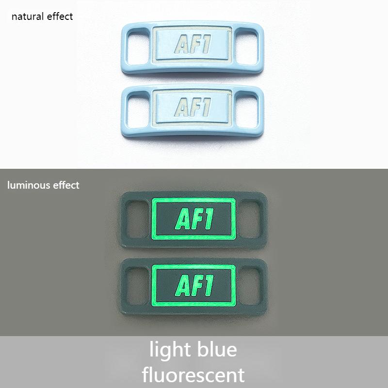 Luminous Shoelaces Buckle AF1 Glowing Metal Lock for Shoelace DIY Lace Shoe Footwear Decoration Sneaker Decorations Accessories