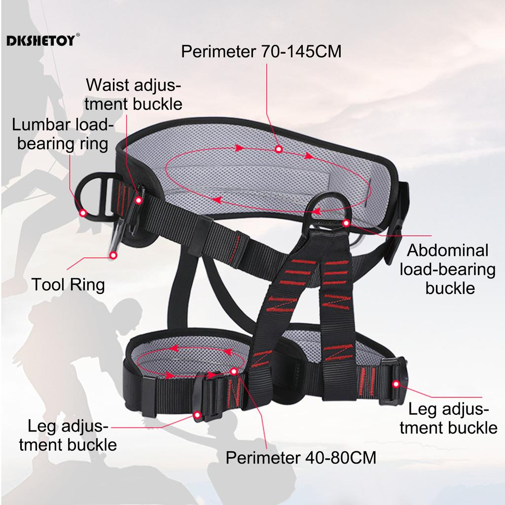 Professional Safety Belt Harness Aerial Work Safety Harness Lanyard On Back Half Seat High-altitude Rock Climbing Construction