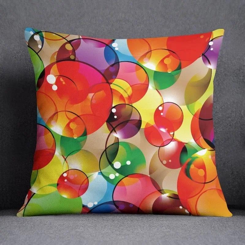 Color Ins Abstract Pillowcase Sofa Cushion Living Room Bedroom Square Pillow Cover Home Fabric Decoration
