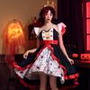 Alice In Wonderland The Red Queen Halloween Dress With Spandex Blend For Theatrical Stage Performance Female