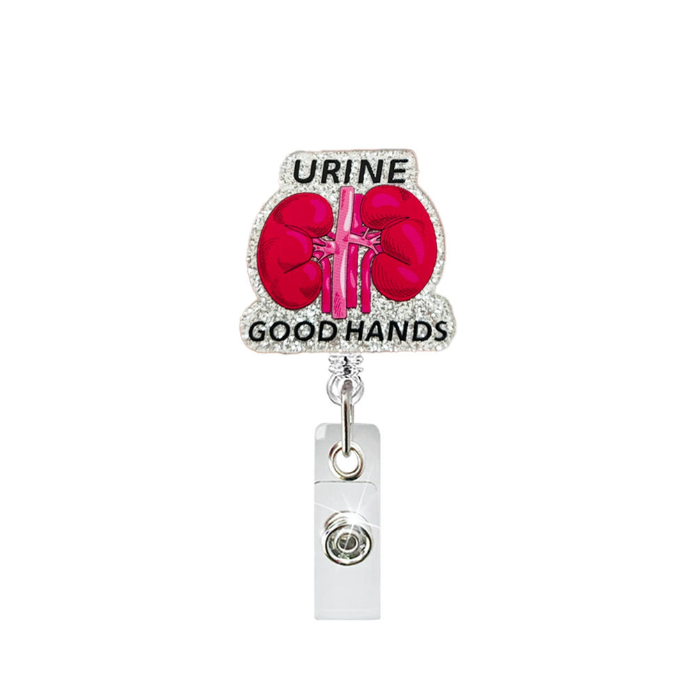 Acrylic Heart Lung Brain Kidney Retractable Pull Badge Reel For Nurse Doctor Id Lanyard Name Tag Key Ring Chain Clips Hospital