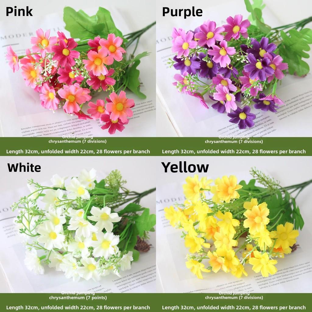 Chrysanthemum 28 Heads Artificial Fake Flower Home Coffee Shop Wedding Decor