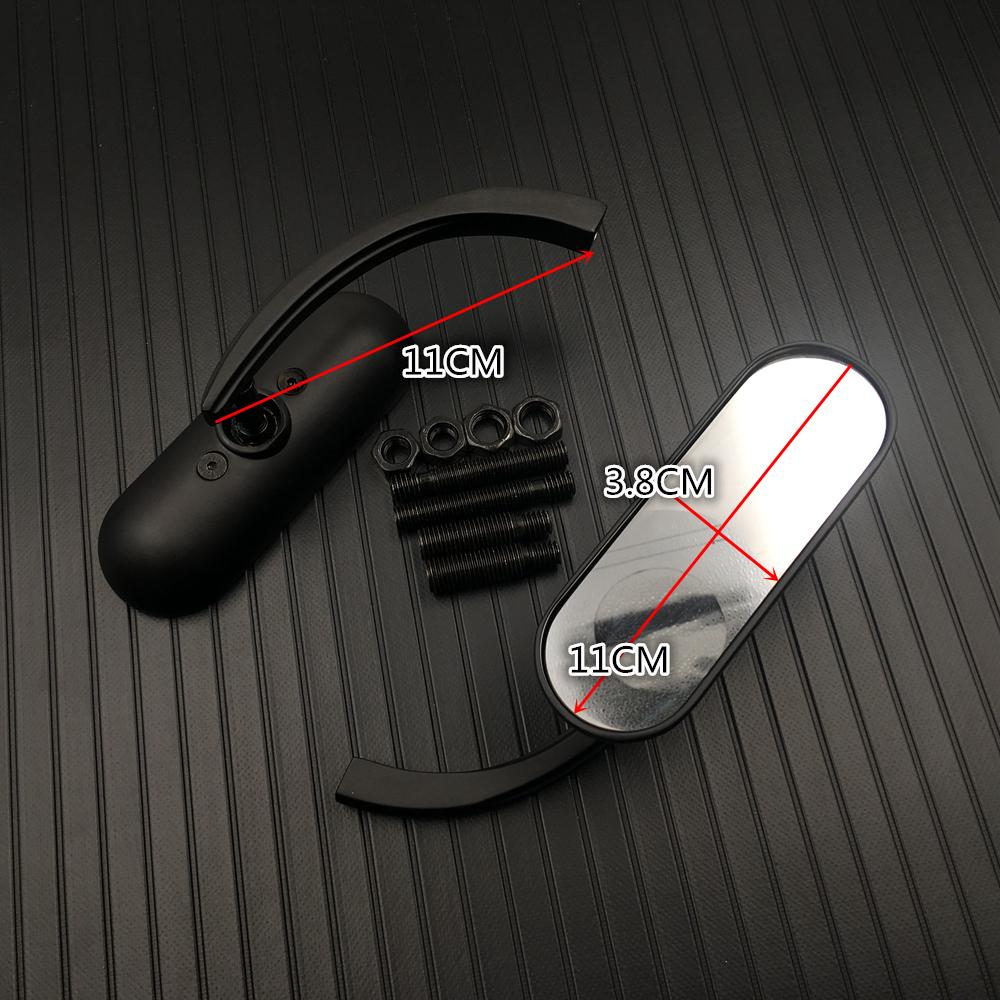 Motorcycle Left +Right Mini Oval Mirror 8mm&10mm Black Mirrors For Harley Touring Electra Glide Dyna Fatboy Softail Sportster XL