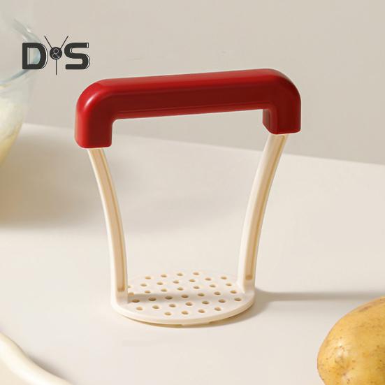 Ruční lis na brambory s ergonomickou rukojetí, voštinový kulatý otvor, lis na bramborovou kaši, multifunkční kuchyňský nástroj na fazole a zeleninu