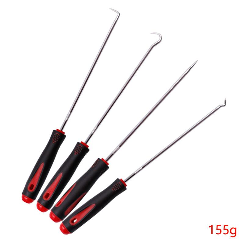 4 Pcs Car Auto Vehicle Oil Seal Screwdrivers Set O-Ring Seal Gasket Puller Remover Pick Hooks Durable Tools