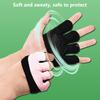 1 Pair Fitness Gloves Thickened Sweat Permeable Anti-callus Anti-slip Friction-resistant Four Fingers Weight Lifting Workout Gloves Outdoor Supply