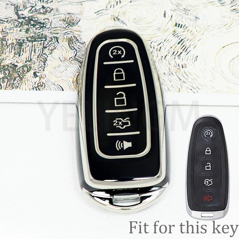 Smart Key Remote Car Key Case Cover 5 Buttons Tpu Fob For Ford Explorer Edge Escape Flex Taurus 2011 2012 2013 2014