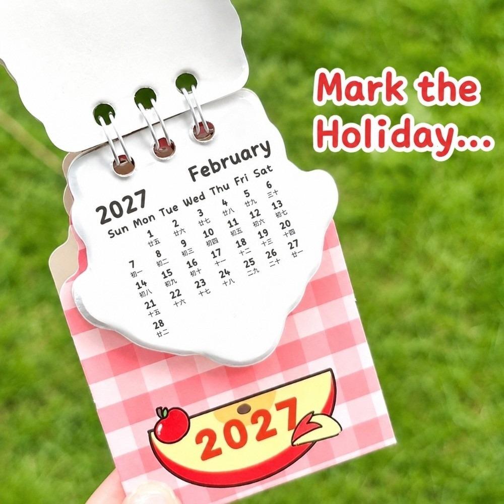 Mini Coil Calendar Sheep/Dog Planner Calendar Cartoon Memo Calendar Home Office