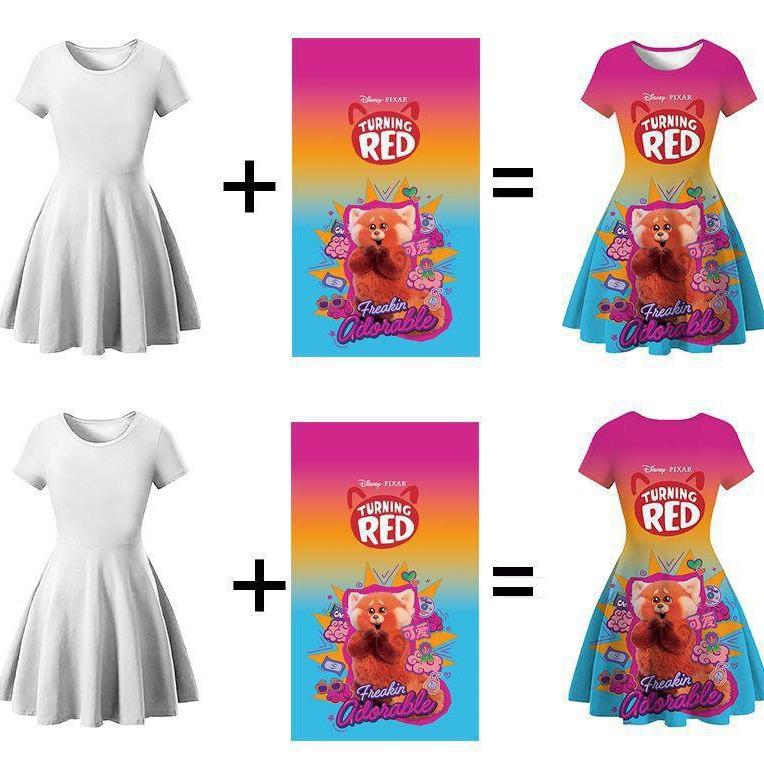 Custom Anime-Themed Girls' Skirts & Dresses from Your Image