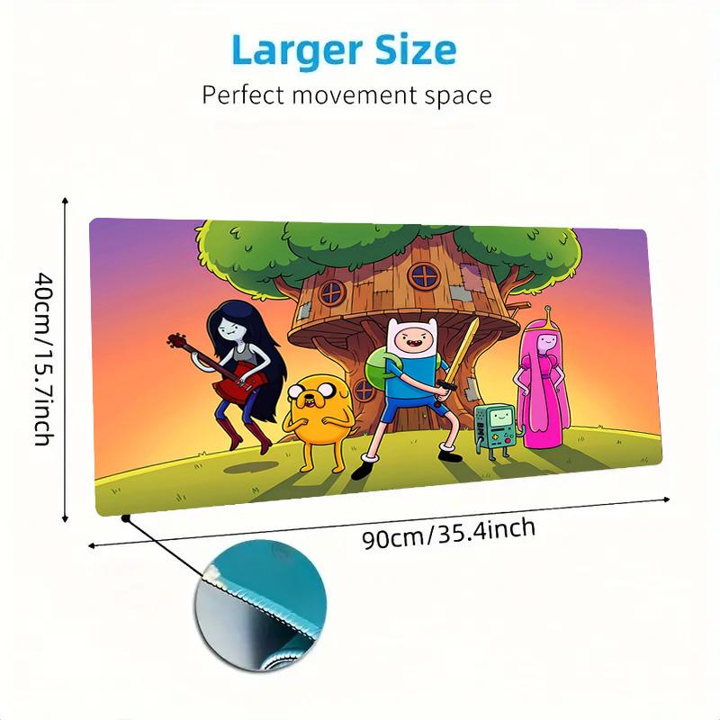 Adventure-Time Color Mouse Pad Large Gaming Table Cushion Non-slip Laptop Tablet Big Mousepad XXL Mat Mini PC Playmat With Lock edge