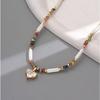 Boho Elegant Unregelmäßig Imitation Perlen Kette Halskette Herz Anhänger Choker Halskette Für Mädchen Schmuck Urlaub Party Geschenk