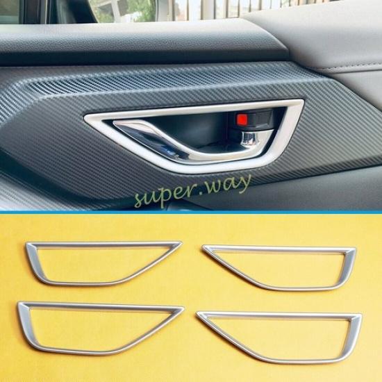 Chrome Car Interior Door Handle Cover Surrounds Trim For 2024 Subaru Crosstrek