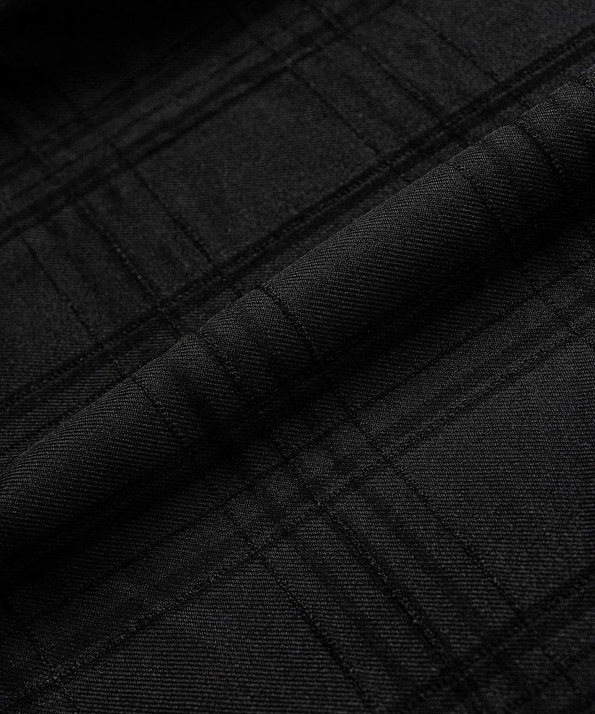 VASTIC Loose Fit Rivet Check Shirt_Black