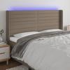VidaXL LED Headboard Bedroom Furniture Double Bed Accessory Head of Bed Frame Interior Taupe 3124214