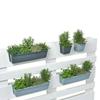Flowerpot + brackets for mounting on a pallet or fence Easy 37x10x10cm anthracite