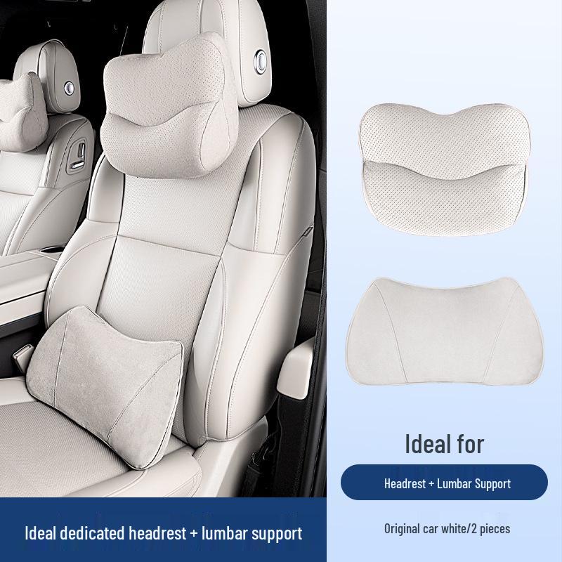 Neck Support Pillow for Ideal Headrest L6L7/L8/L9: MEGA Car Lumbar and Neck Protector
