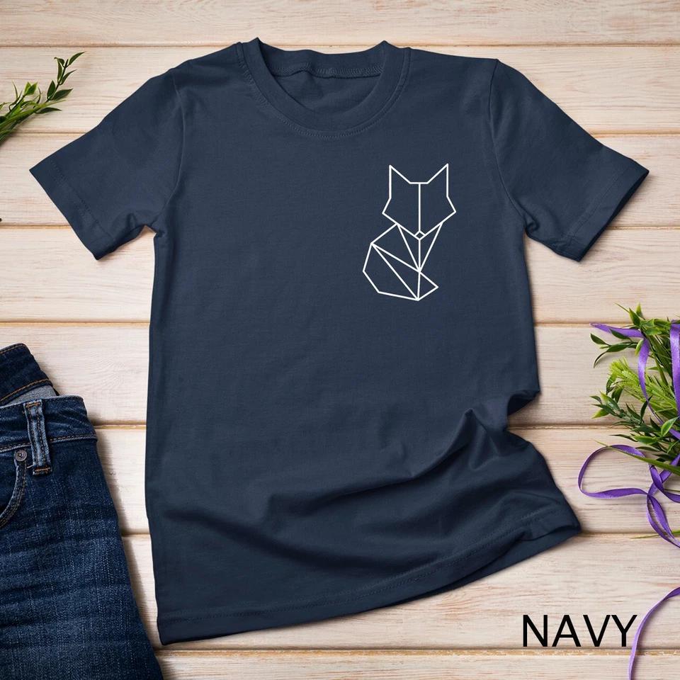 Cute Fox Geometric Silhouette Just A Girl Who Loves Foxes Shirt Unisex T-shirt XL