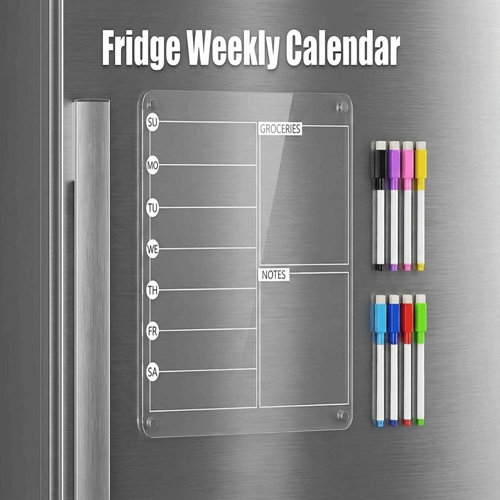 Reusable Magnetic Acrylic Weekly Planner Multifunctional Planning Note Board  Office/Home Use