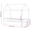 Vidaxl Estructura de Cama Infantil con Cajón, Blanca, Pino, 70X140 Cm