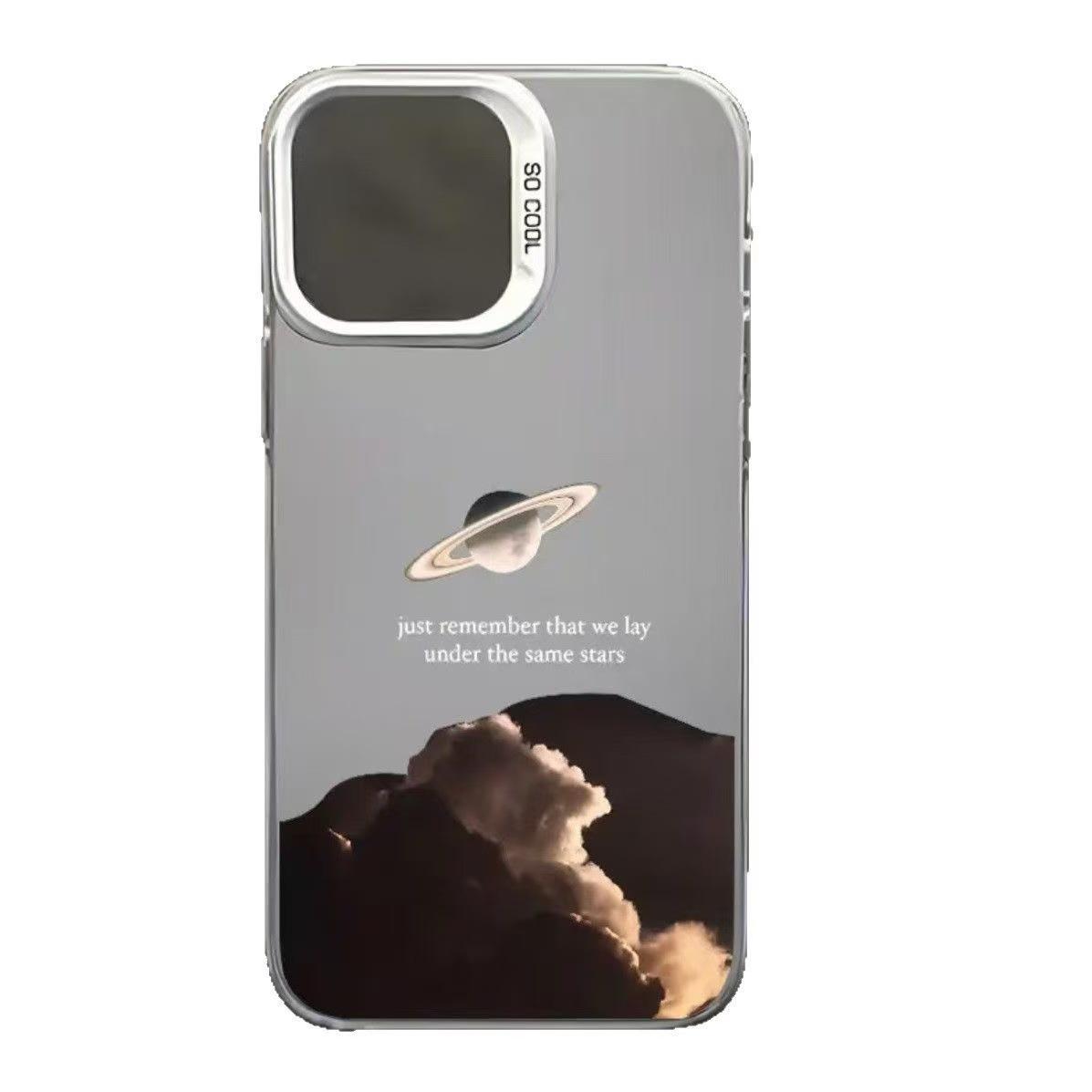 

Personality Planet Silver Case for Apple 17/16/15Pro, 14Pro Max, 13/12/11/X iPhone XS Max