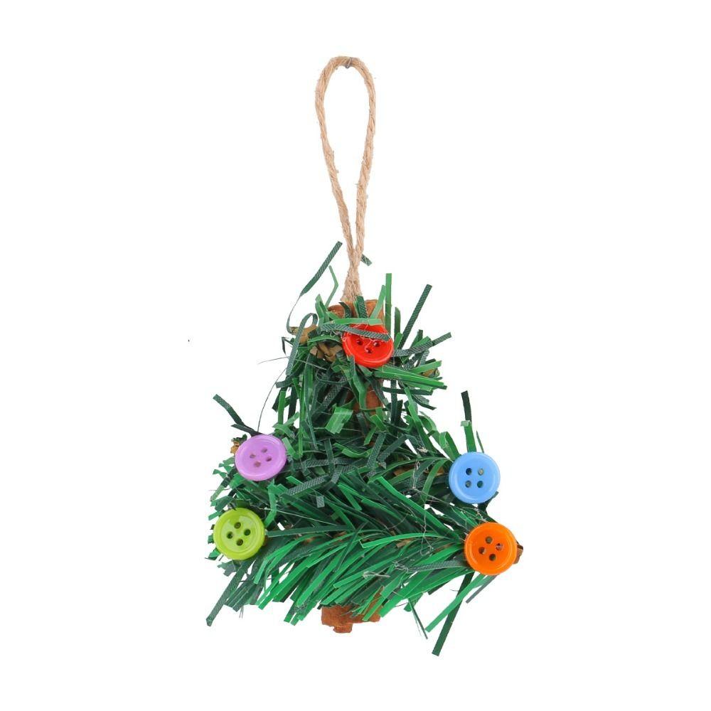 2 Pcs Buttons Mini Christmas Tree Accessories Christmas Tree Pendant Christmas Decoration Gift