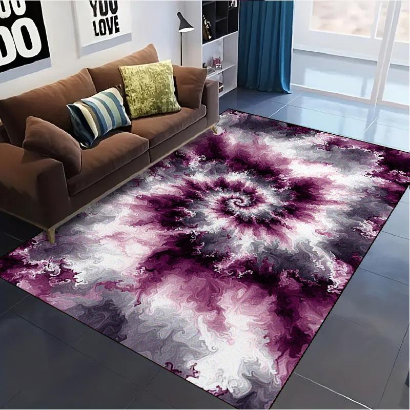 Tie-Dye Carpet Rug for Living Room Bedroom Home Sofa Decoration,Kids Play Non-slip Floor Mat